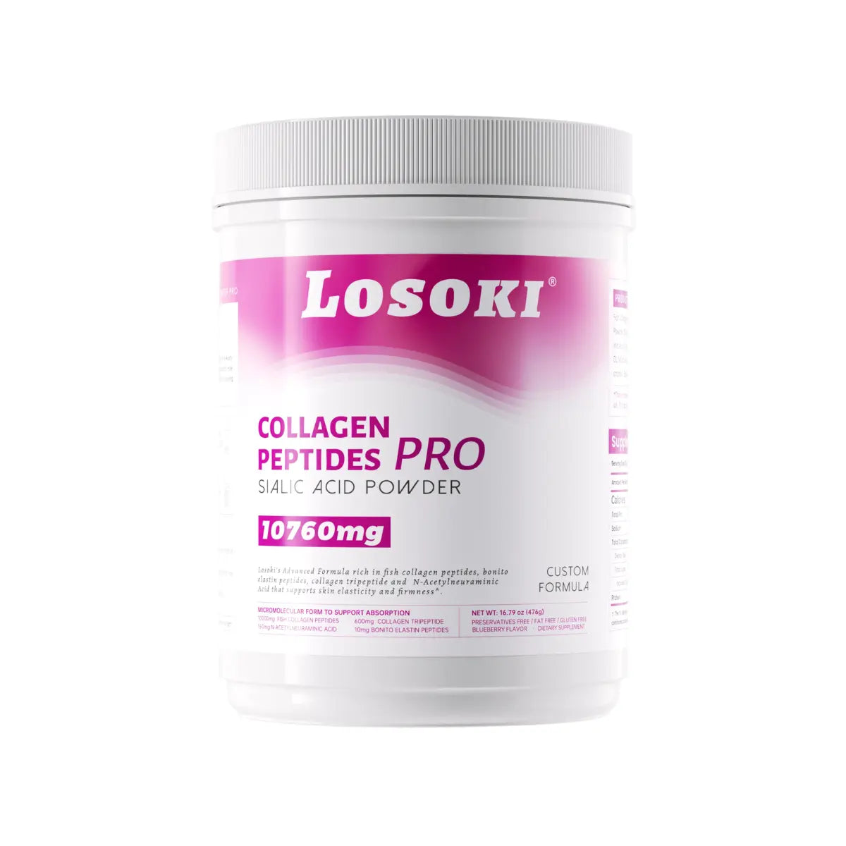 Losoki 膠原蛋白肽粉|小分子膠原蛋白補充|藍莓風味美容保養